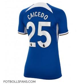 Chelsea Moises Caicedo #25 Replika Hemmatröja Damer 2023-24 Kortärmad